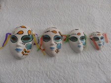 Brass Mardi Gras Mask Vintage Masquerade Wall Decor Theater Ribbons