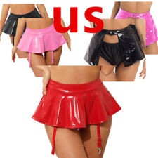 Sexy Women Shiny Micro Mini Skirt Short Bodycon Skirt Package Hip
