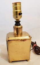 Vintage Leviton Brass Table Lamp 7 x 7 x H23.5